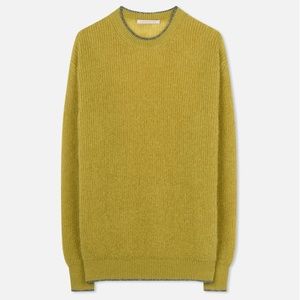 Christopher Kane Oversized Chartreuse Yellow Mohair Sweater